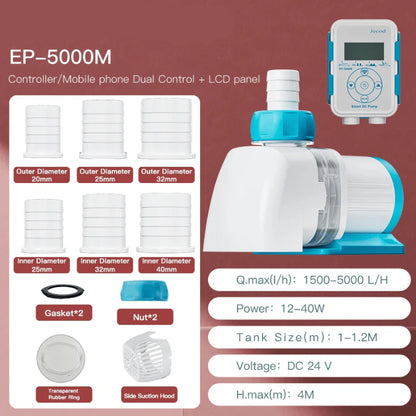 JEBAO EP Water Pump - Controller/Mobile phone Dual Control (Remote + Intelligent Timing) - (EP3500M/EP5000M/EP6500M/EP8500M/EP10000M)