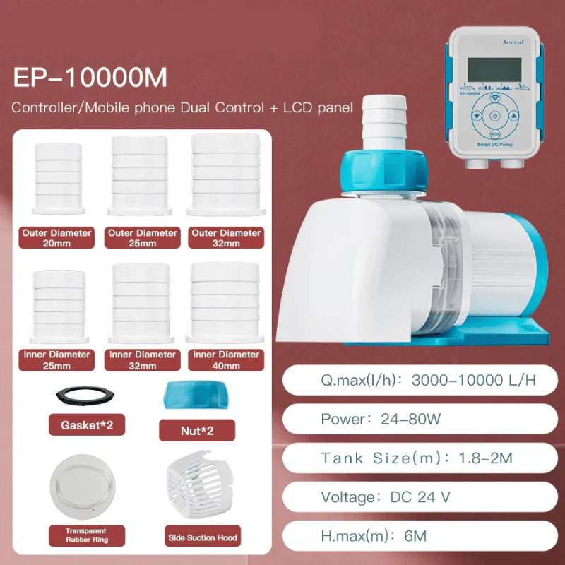 JEBAO EP Water Pump - Controller/Mobile phone Dual Control (Remote + Intelligent Timing) - (EP3500M/EP5000M/EP6500M/EP8500M/EP10000M)