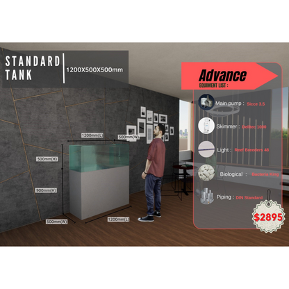 Standard Tank 1200 x 500 x 500mm @$2,399 with options