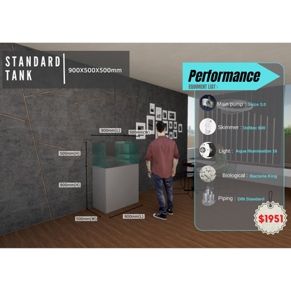 Standard Tank 900 x 500 x 500mm @$2,199 with options