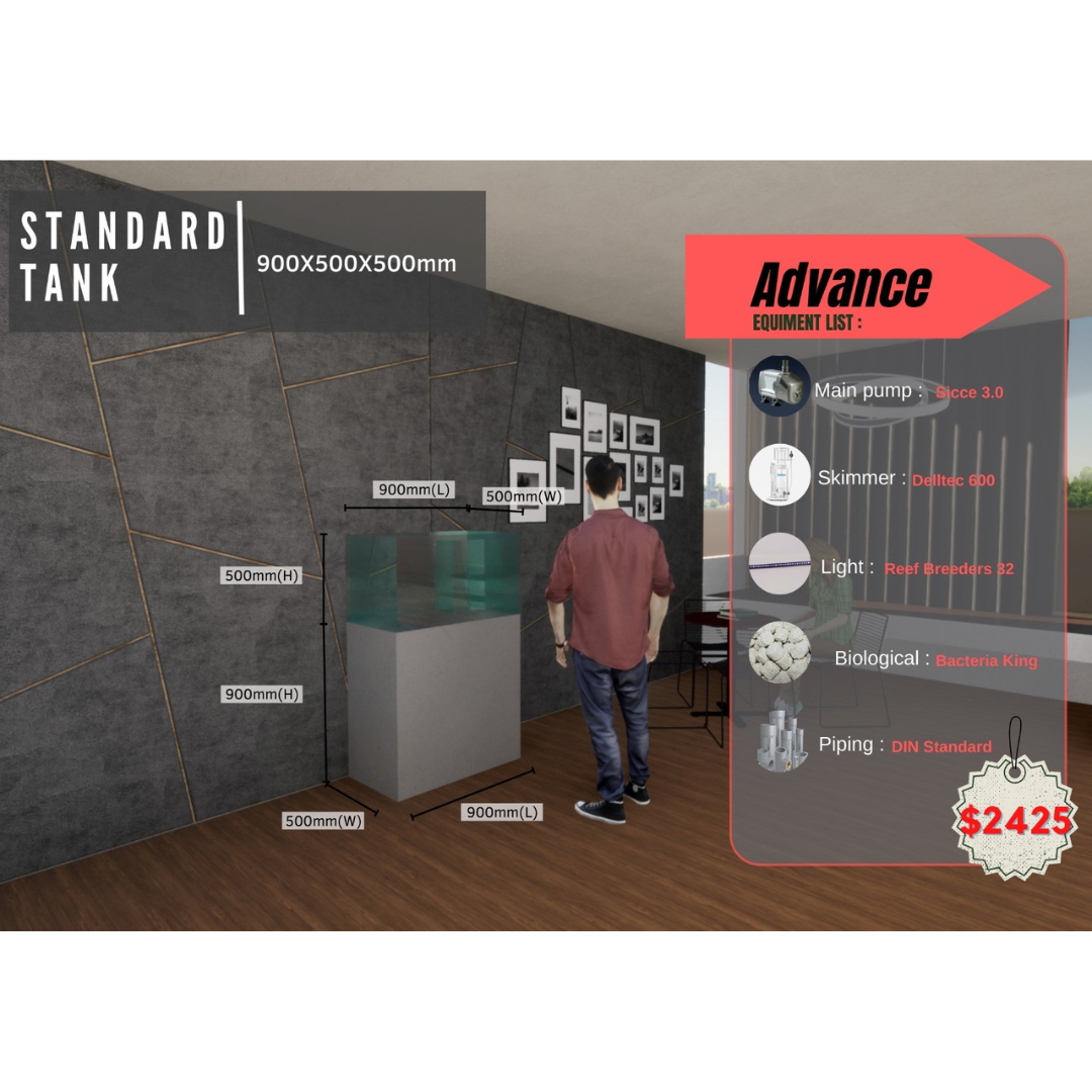 Standard Tank 900 x 500 x 500mm @$2,199 with options