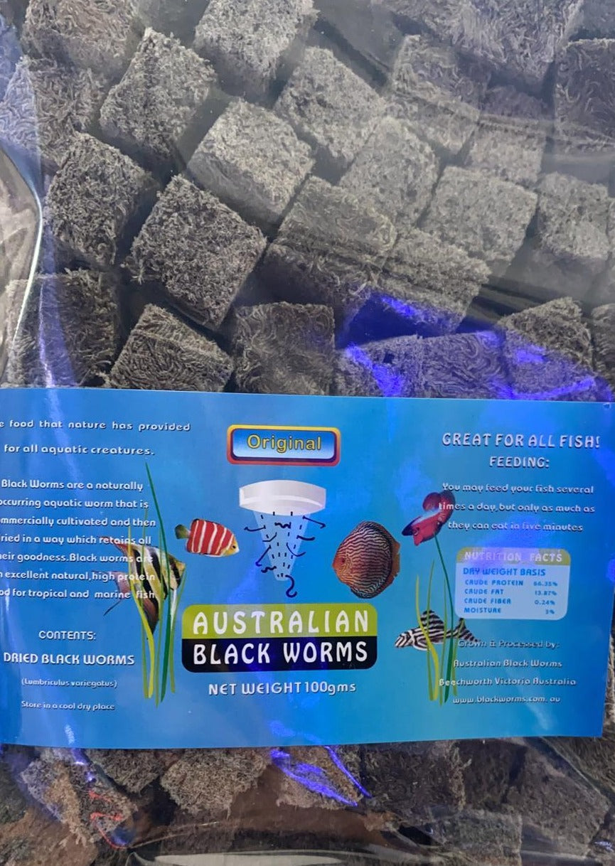 Australian BlackWorms Dried Cube 100grams